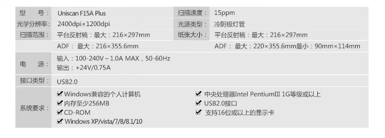 Violet (UNIS) Máy quét F15A Plus màu A4 cấp tự động phẳng ADF phẳng - Máy quét