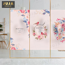 Frosted electrostatic glass paste paper broken flower art creative decoration window film painting glass door bathroom anti-Peep