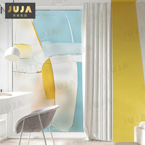 Frosted Electrostatic Glass Sticker Paper Film Nordic Dyeing Abstract Decorative Window Glass Film Sliding Door Bathroom Anti-Peep