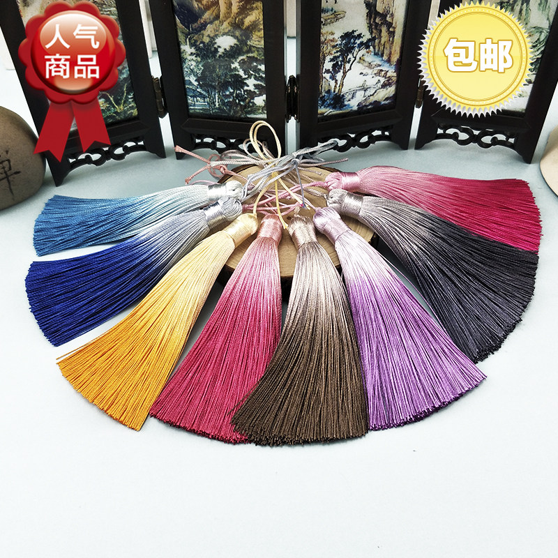 Upscale Gradual Layer Flow Susciuzi Retro Wind Hanging Ears Mobile Phone Hanging Accessories Chinese Wind Accessories Pendant Diy Material Fan Pendant