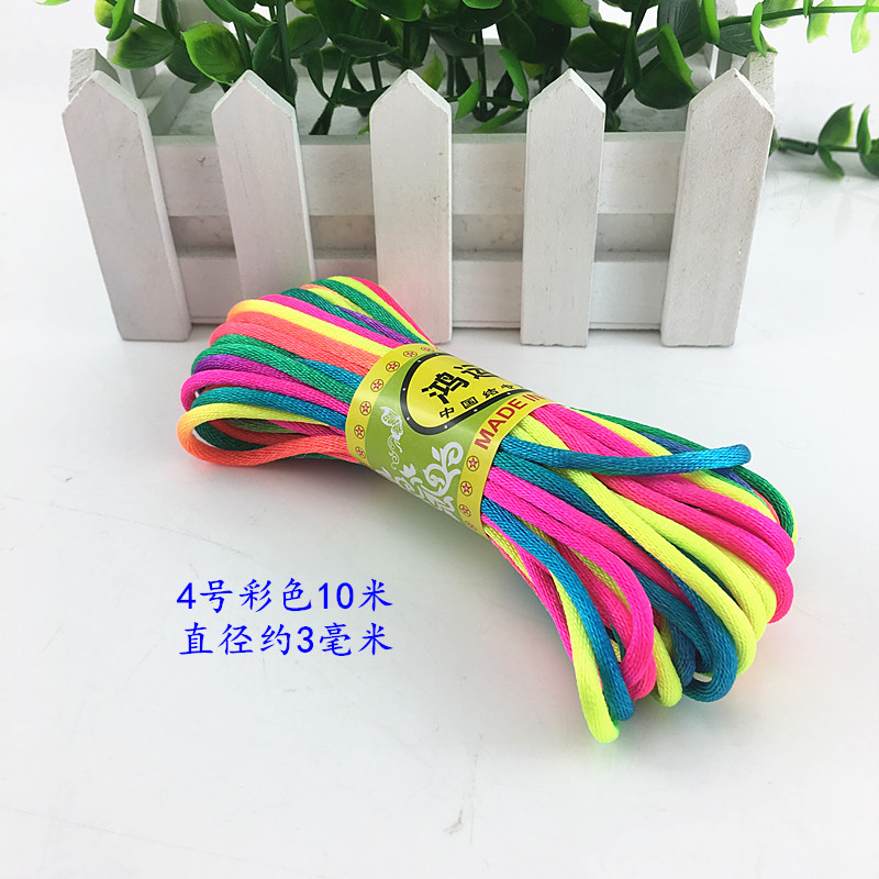 5/6/7 dòng Trung Quốc thắt nút bảy màu hướng dẫn DIY dệt màu vòng tay dây chất liệu dây đầy màu sắc dây đỏ - Vòng đeo tay Clasp vòng cổ vàng tây nữ