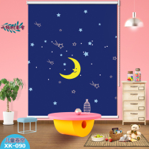 Blue Starry Sky Moon Boy Bedroom Classroom Dance Room Nursery School Childrens Hospital Drop Lift Roller Shutters