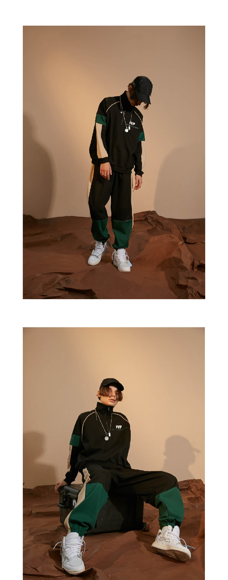 [FLAM cửa hàng trực tuyến chính thức] thương hiệu thủy triều hip-hop thủy triều FYP va chạm màu sắc retro đôi đồng phục thể thao lỏng lẻo quần sooc