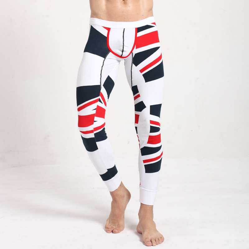Men's long johns men's single piece youth leggings pure cotton warm pants cotton wool trousers thin section winter underpants hot sale