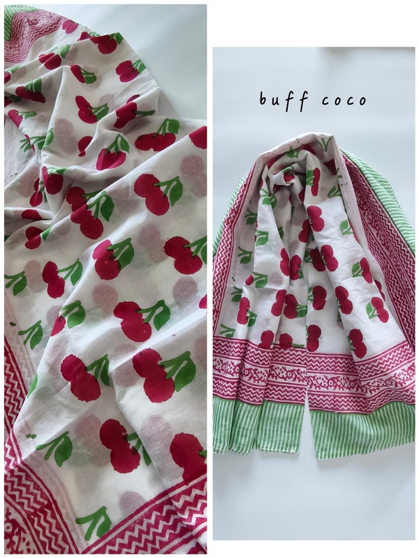 Indian Imported Handmade Sarong Scarf Long-Staple Cotton Wrap Skirt Sand Scarf Carved Printing Plant-Dyed Fabric DIY Material