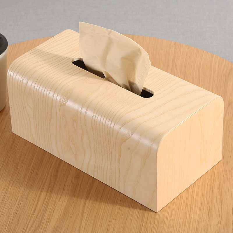 Nordic Wind Toilet Paper Box Creative Paper Towel Box Home Living Room Tea Table Wooden Napkin Containing Box On-board Brief Wind