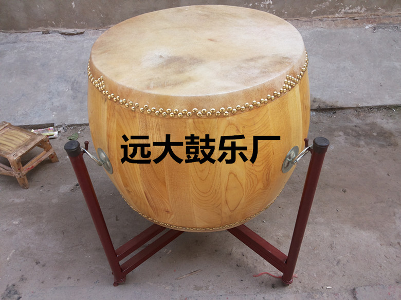 18 Inch Toon of Wooden Bull Leather White Stubble Drum White Stubble Log Battle Drum Performance Drum 16-inch 14-inch