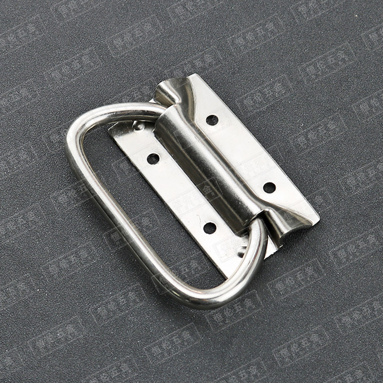 Thickened stainless steel SUS304 folded handle kit Wooden Case Pull Ring Handle Industrial Equipment Avionics Box Handle 
