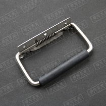 304 stainless steel with rubber sleeve movable handle with spring automatic return metal box folding handle LS504-1