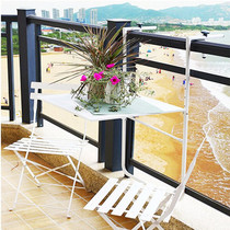 Balcony railing hanging table folding convenient hanging computer desk home bar creative lifting desk table single