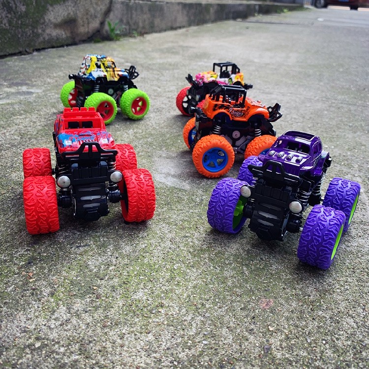 Children moped up off-road cars 360-degree rotary stunts four-wheel drive big shock absorbing super cool toy cars