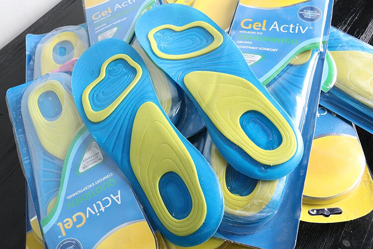 Arbitrarily cut insole Men's and women's soft silicone shock-absorbing insoles Quick-drying antibacterial foot care insoles