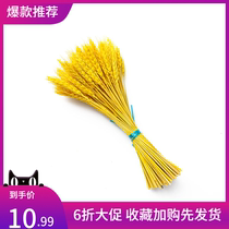 Gold Wheat Ears Dry Rice Ears Dry Wheat Natural Dry Flowers Wheat Flower Arrangements Cool Vegetable Styling Pendulum Disc Adornment Creative Dish