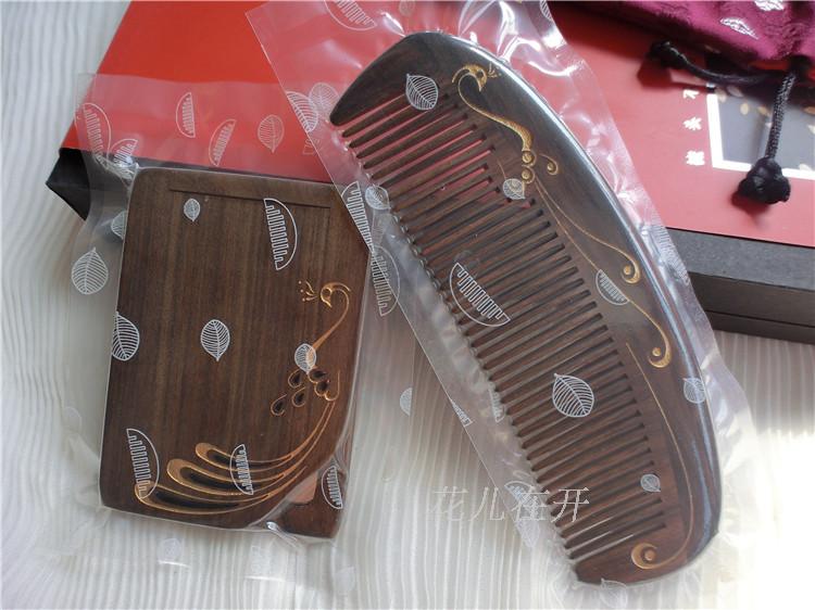 Tan Carpenter Gift Box Lacquer Art Shen Guibao Wood Comb Mirror Set Que Lingyi Send Girlfriend Birthday Gift