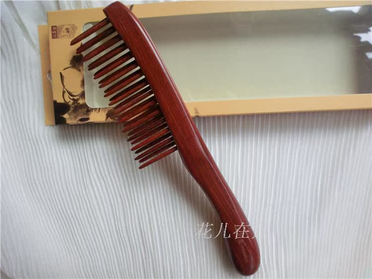 Tan Carpenter CCHDS0103 Red Bean Silk Inserted Tooth Wood Comb Double Row Teeth House Practical Delivery Lover