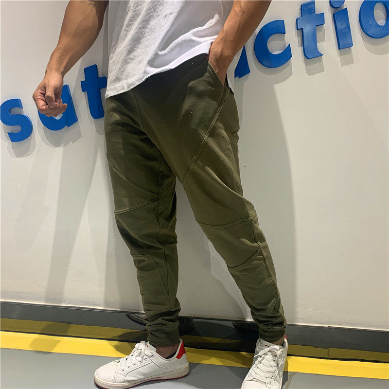 Original sports fitness leggings trousers men's slim closing cotton casual basketball bunches foot trousers running pants