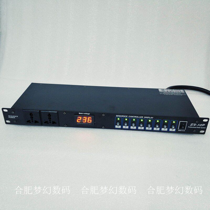 Voltage display timing sequence Power controller 8-way universal socket Cabinet Audio peripheral equipment protection