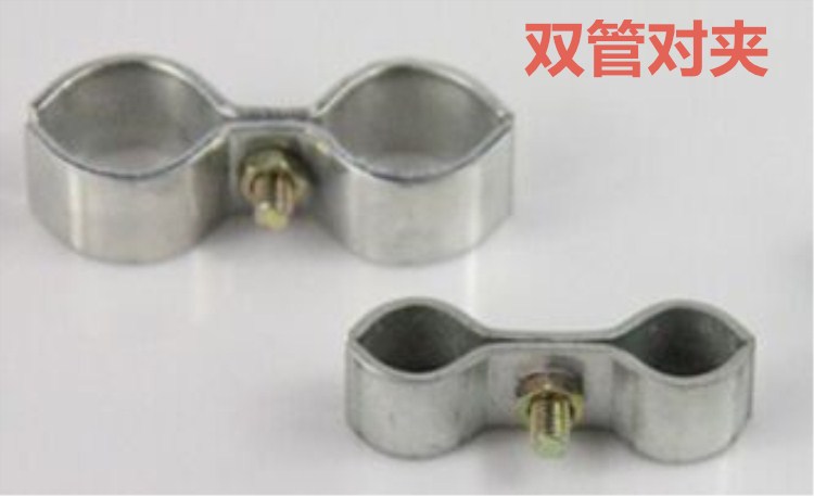 Order to make stainless steel double pipe card stainless steel double pipe pair clamp tube card single hole double pipe card