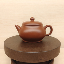 Yunyun purple sand pottery pure handmade Zhu mud brocade drum small pot Yixing raw mine purple clay pot home tea tea set