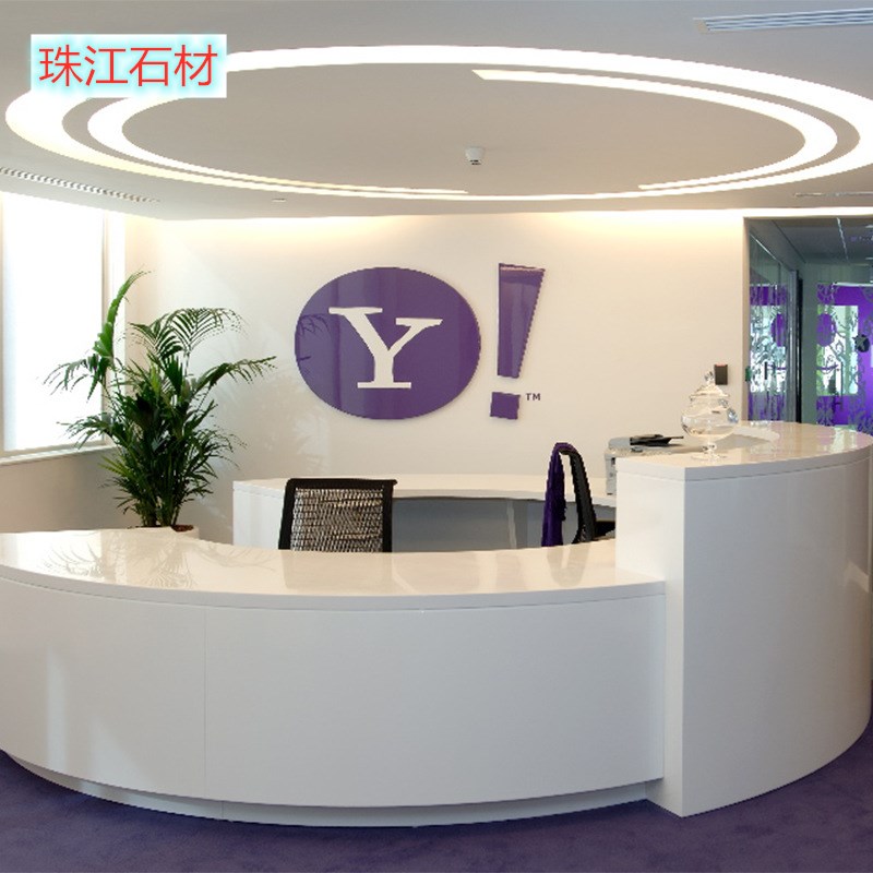 Seamless splicing acrylic artificial stone office office reception desk desktop countertop factory customization