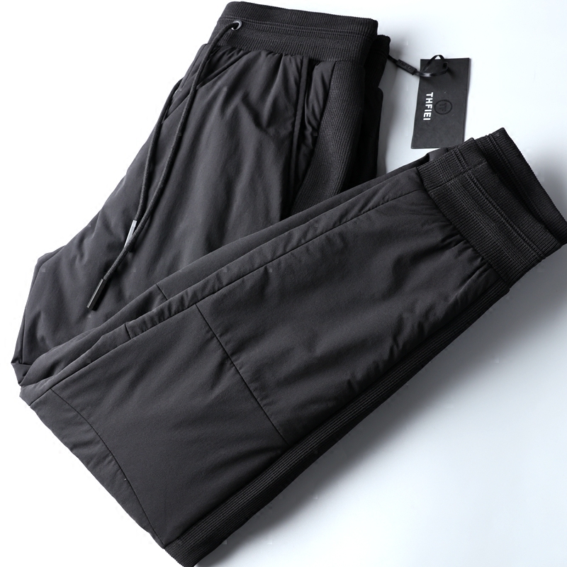 Warm fashion not bloated warm cotton pants winter thick padded men's casual cotton pants to keep out the cold wear cotton pants men