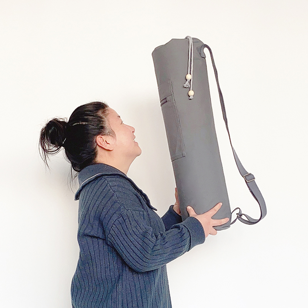 Pure Cotton Classic Canvas Yoga Bag Exclusive Fitness Mat Cashier Bag for men and women cottton yoga bag foreign trade
