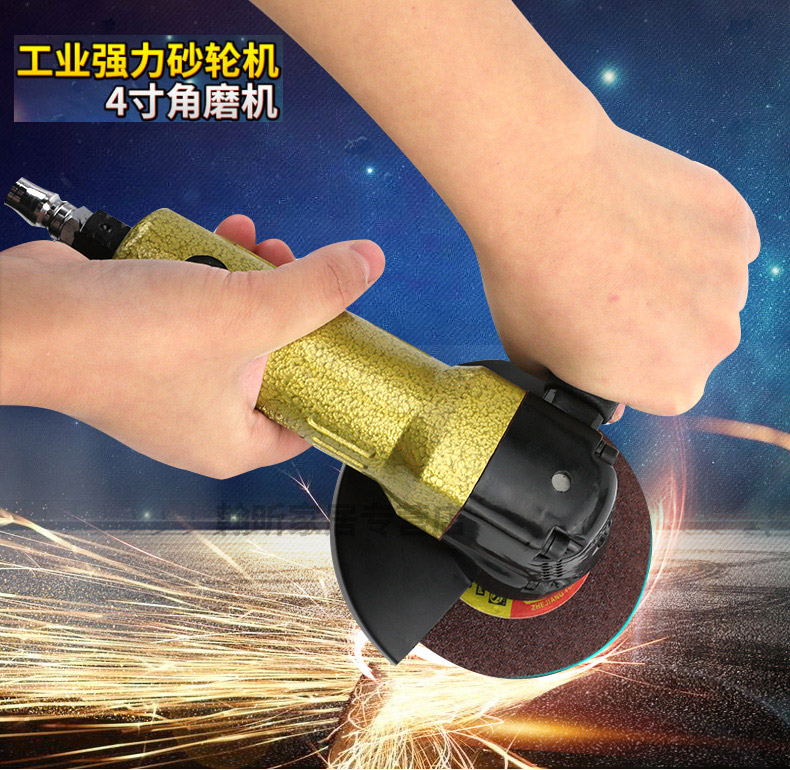 100 Horse pneumatic 4-inch angle mill 100mm industrial strong sand wheel grinding polished polished sanding BM-4R
