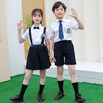 Primary school uniform set British style summer cotton shirt class uniform chorus performance dress kindergarten Garden dress