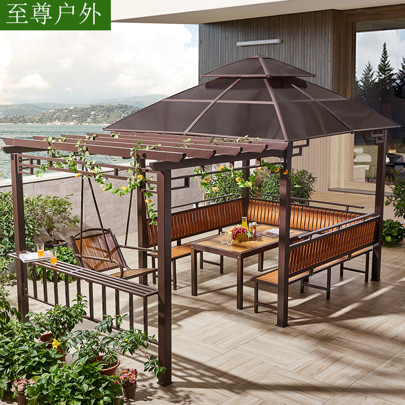 Outdoor pavilion Villa Courtyard Garden Garden By Cool Shed Tent PC Kiosk Ostyle Outdoor Park Terrace Pavilions