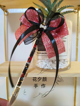 Hua Xiyan handmade dark wind bow gravel original red and black handbook handmade pen knife art carving knife