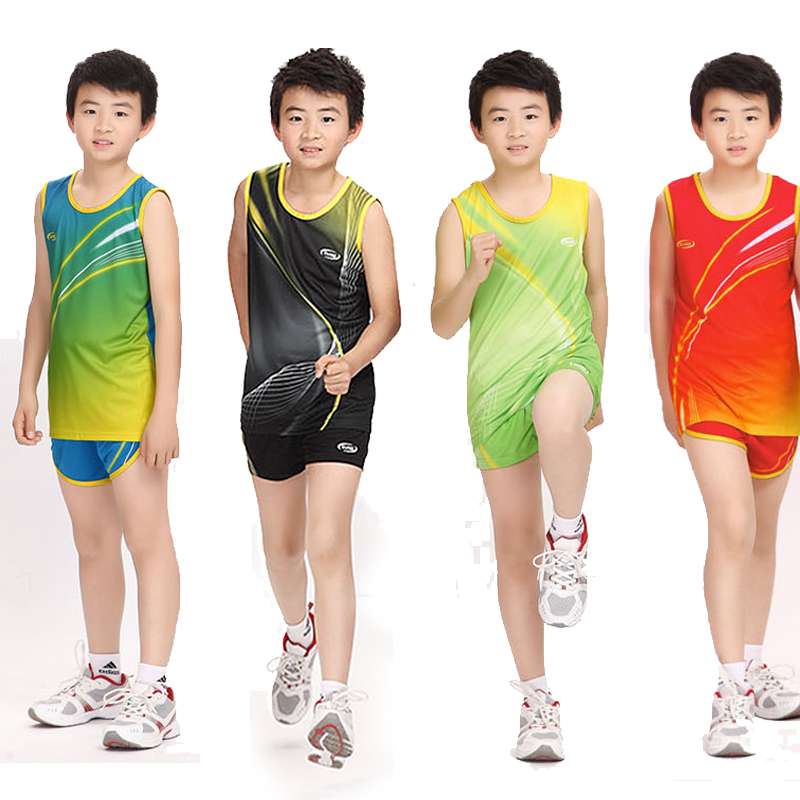 Children's track and field clothing for primary school students Track and field clothing suit Men's and women's running training clothing Hurdling clothing competition clothing