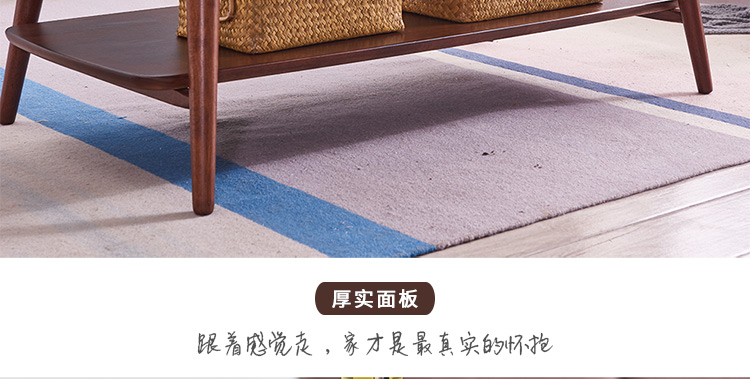 Bàn cà phê gỗ rắn Bắc Âu đơn giản hiện đại căn hộ nhỏ nhà phòng khách đăng nhập bàn trà gỗ rắn đồ gỗ - Bàn trà bàn trà tròn mặt đá