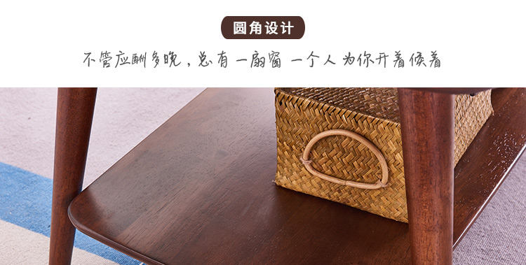 Bàn cà phê gỗ rắn Bắc Âu đơn giản hiện đại căn hộ nhỏ nhà phòng khách đăng nhập bàn trà gỗ rắn đồ gỗ - Bàn trà bàn trà tròn mặt đá