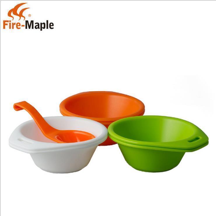 Huofeng new product FMP-318 322 portable plastic set bowl outdoor camping picnic tableware 2pcs with hanging holes