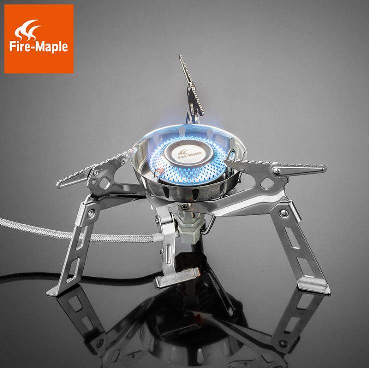 New fire maple rock high-power windproof stove alpine outdoor camping gas stove with electronic ignition preheating tube