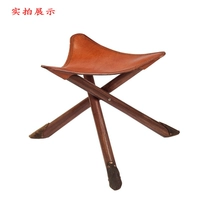 Кожаная подставка для ног из натурального дерева, воловья кожа, увеличенная толщина