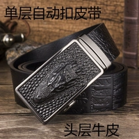 Кожаный ремень, пряжка ручной работы, из натуральной кожи, крокодиловый принт, воловья кожа, делается под заказ