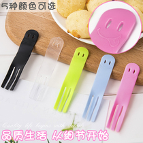Cake fork set disposable fork high-end thick small fork takeaway transparent fruit fork smiling face fork cute