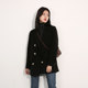 Woolen suit jacket women's short autumn and winter new Korean style chic loose thickened casual black woolen small suit