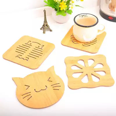 Japanese heat insulation mat household coaster bowl mat kitchen wood anti-scalding plate mat plate tea cup table mat