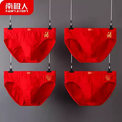 Antarctic Red large size shorts men's summer 2020 new triangle men's underwear Xinjiang cotton breathable