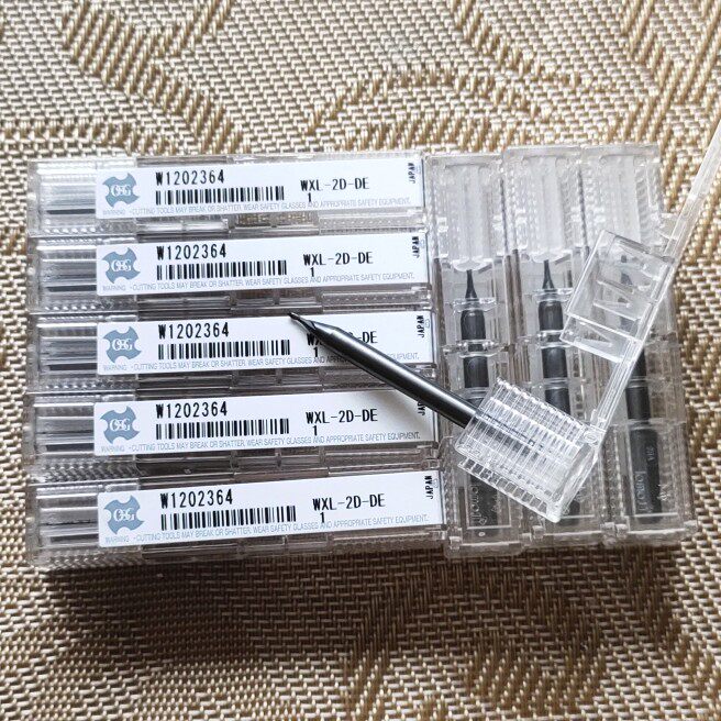 Japan OSG tungsten steel milling cutter WXL-2D-DE 1mm 2 blade 4 handle processing stainless steel mold steel material