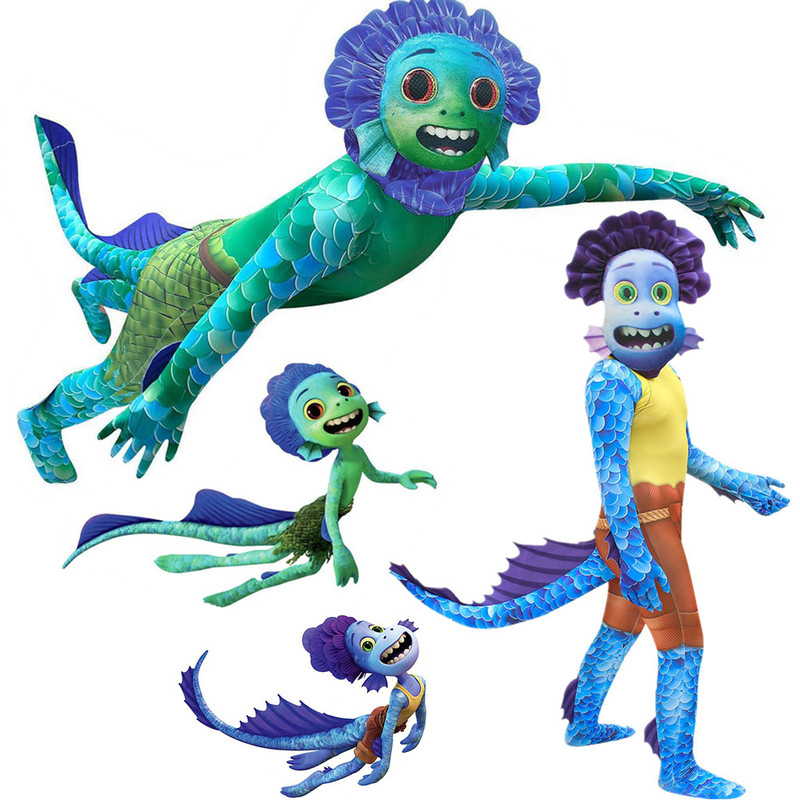 Summer Sunny Day Cosplay Luca Alberto Children's Halloween Boys' Mermaid Monster Costume
