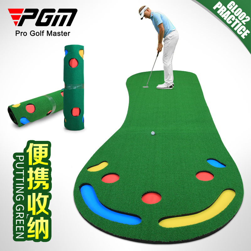 PGM large edition indoor family golf mini green putter set office practice blanket