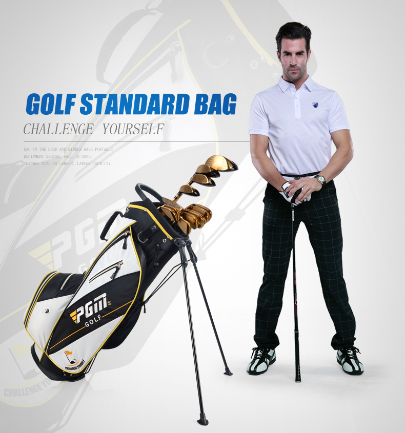 Siêu nhẹ! PGM new golf bag nam giới và phụ nữ bracket gun bag 14 ổ cắm có thể được trang bị với một bộ đầy đủ của câu lạc bộ gậy golf tay trái