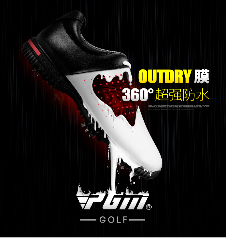 Giày golf PGM mới! Không thấm nước sợi nhỏ giày nam giày thoáng khí không trượt tám móng vuốt giày 	túi đựng gậy golf da cá sấu	