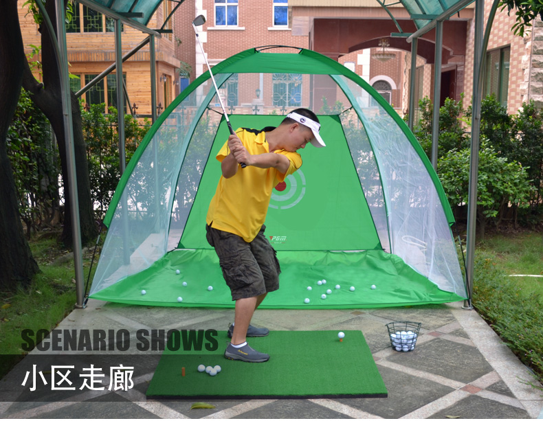Gửi bóng PGM trong nhà thực hành golf net swing huấn luyện viên hit net với mat thực hành bộ găng tay đánh golf
