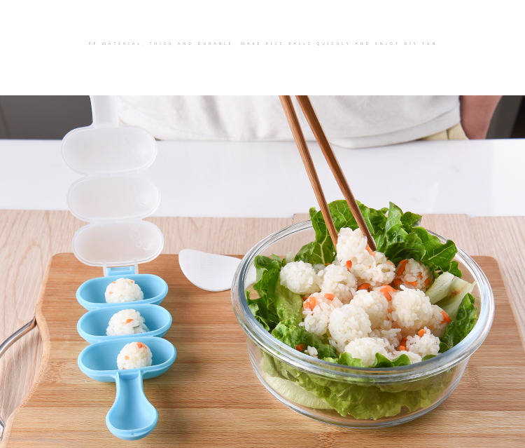 Lắc gạo quả bóng trẻ em tự làm cơm nắm bóng nhỏ cơm lắc một em bé thức ăn bổ sung cho cơm tròn - Tự làm khuôn nướng khuôn kem