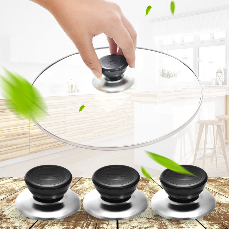 Kitchen Lid Handle Accessories Glass Cap Handle Head Generic Unembroidered Steel Top Non-stick Pan frying pan hat steamer Neo-Taobao