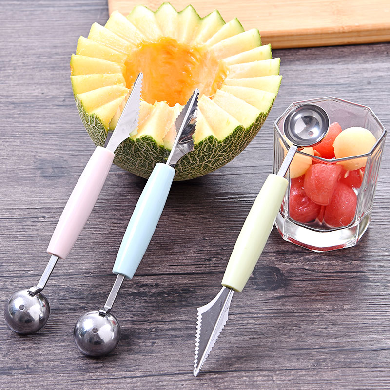 Stainless steel watermelon digger fruit ball spoons ice cream Ice Cream Scoop scoop Multi-functional fruit scoop Scoop Parquet Sculpture Flower Tool